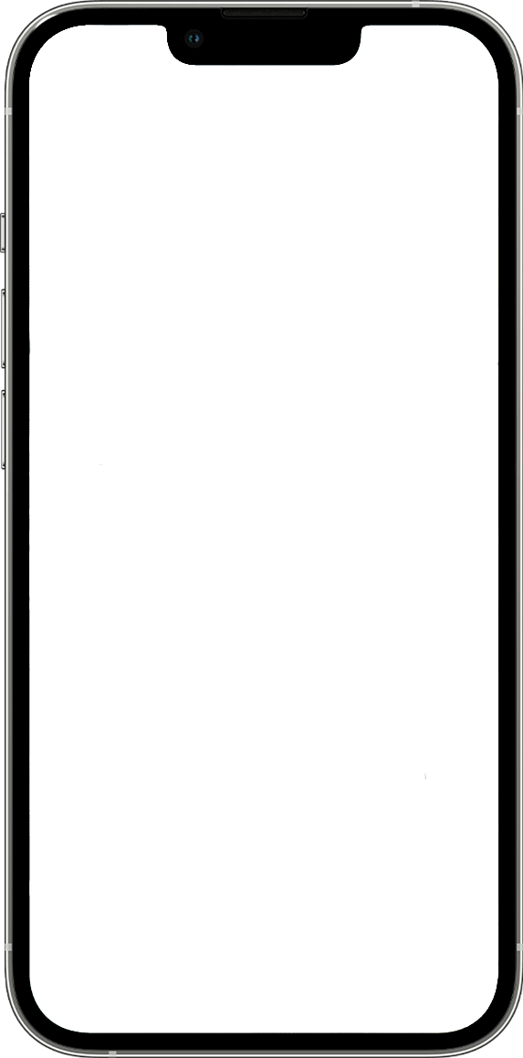 Transparent phone mockup frame